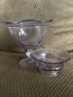 Vintage purple depression glass