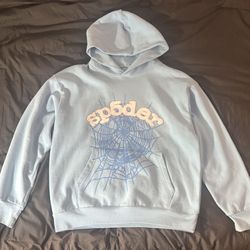 Light Blue Sp5der Hoodie XL