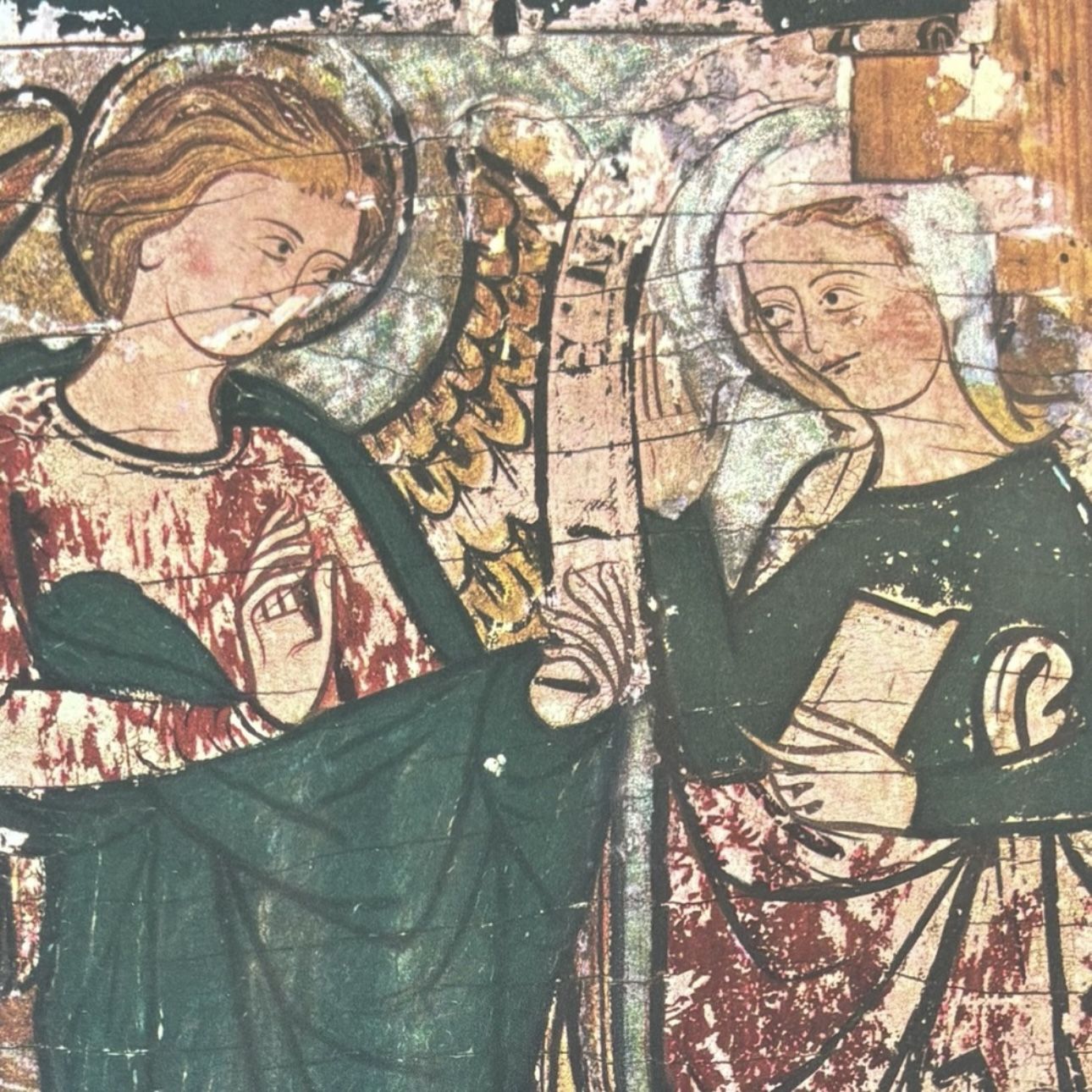 THE ANNUNCIATION Original Vintage Poster Norway Antique Fine Art Print Stave Churches Collectible 1950’s Italy Printed