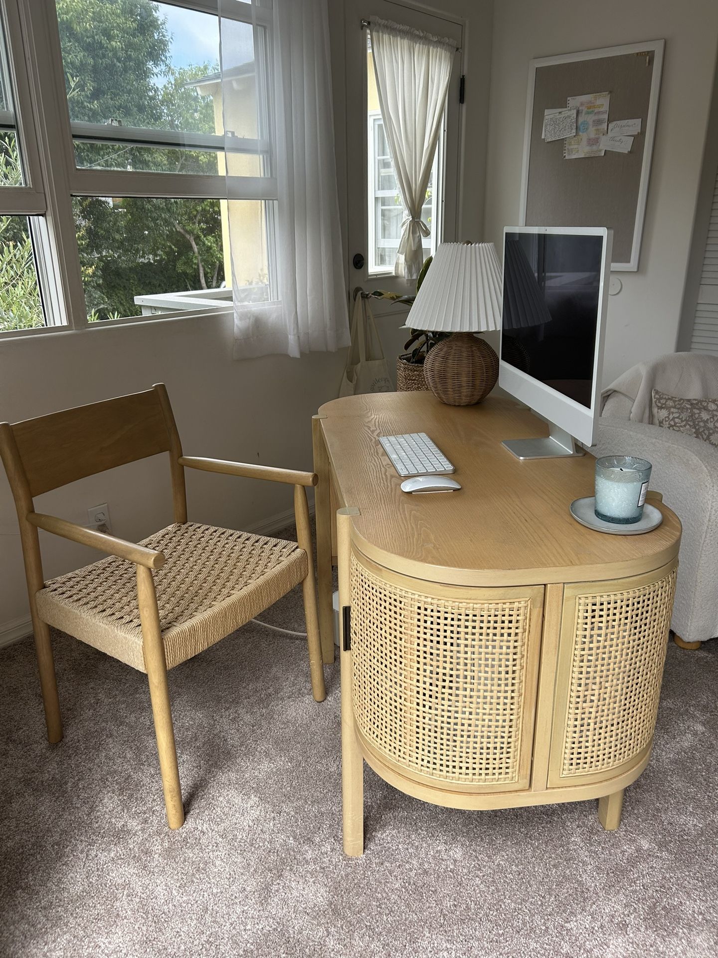 Natural Desk And Chair