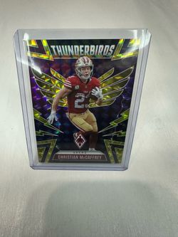 Christian McCaffrey Phoenix, Thunderbirds, yellow pyramid /149