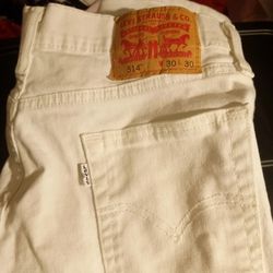 LEVI STRAUSS & COMPANY STYLE WHITE "514" JEANS