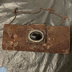 Vintage Todd Anthony Beaded Clutch Purse - Mint Condition with Mirror