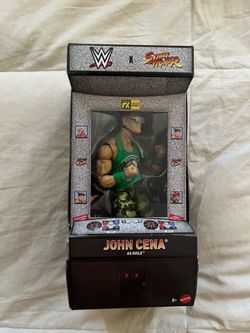 WWE Elite Collection John Cena Street Fighter Action Figure Arcade Cabinet Box