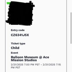 Balloon Museum child Tickets 