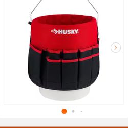 Husky 12 in. 30-Pocket Bucket Jockey 5 Gal. In-Bucket Storage Tool Bag