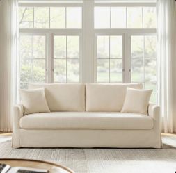 Wimberly 80.5" Farmhouse Upholstered Slipcovered Sofa