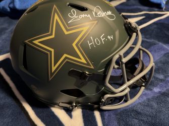 Tony Dorsett Dallas Cowboys Salute to Serve Authentic F/S Helmet Autographed.