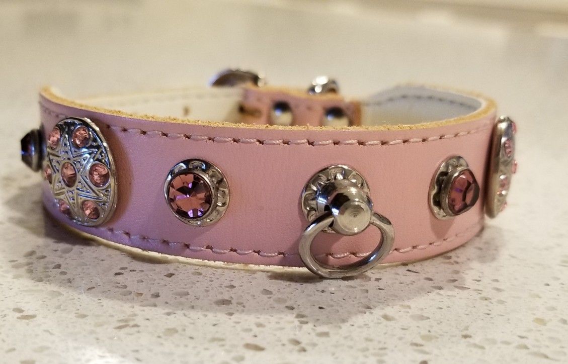 Crystal Leather Collar