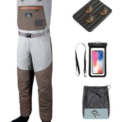 Fishing Waders, Waterproof Chest Waders for Men & Women, Lightweight Insulated Stockingfoot Waders Breathable Fly Fishing Waders for Fishing Hunting
