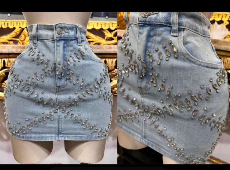 Jean Stone Skirt