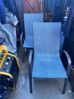 Stacking Sling Chairs set of 2 Max 225 lbs