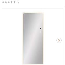 Lycvki 22 in. W x 65 in. H LED Rectangular Framed Wall Bathroom Vanity Mirror in Clear