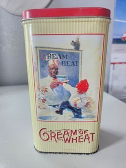 Cream of Wheat Tin with RARE Factory Sealed Metal Scoop