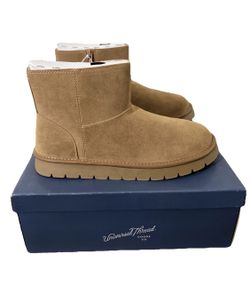 Universal Thread “May Suede Zip-up Boots Booties size 9 Tan/Memory Foam NEW Tags