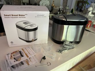 KITCHENARM 29-in-1 SMART Bread Machine with Gluten Free Setting 2LB 1.5LB 1LB Bread Maker Machine with Homemade Cycle - Stainless Steel Breadmaker wit