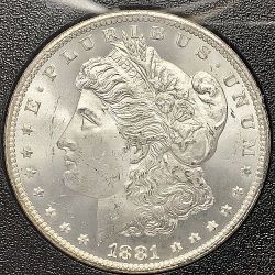 1881-CC Morgan Silver Dollar