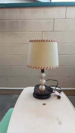 Small baseball themed lamp