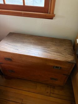 Solid Wood Campaign Style Dresser set 1900s