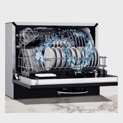 MOOSOO MX30 Countertop Compact Dishwasher with 6 Place Setting