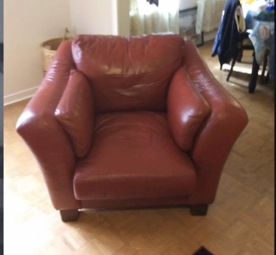 Chair~Large Red Leather