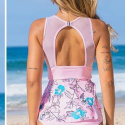 New Beachsissi Tankini Swimsuit Size XL 