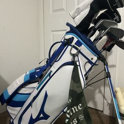 Mizuno Golf Clubs And Bag 