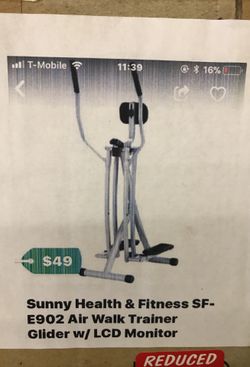 Sunny Health Fitness SF-E902 Air Walk Trainer