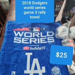 $25 2018 DODGERS WORLD SERIES RALLY TOWEL GAME 1 LA VS RED SOX SOLD OUT