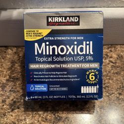 KIRKLAND Minoxidil 5% Extra Strength Men Hair Regrowth Treatment 6 Month Supply  NEW