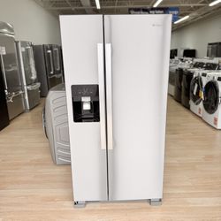 New Whirlpool - 21.4 Cu. Ft. Side-by-Side Refrigerator with Fingerprint Resistant - Model: WRS321SDHZ