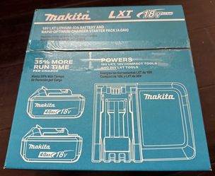New Makita 18V LXT Starter Pack - (2) 4.0Ah Batteries & Rapid Charger (Sealed)