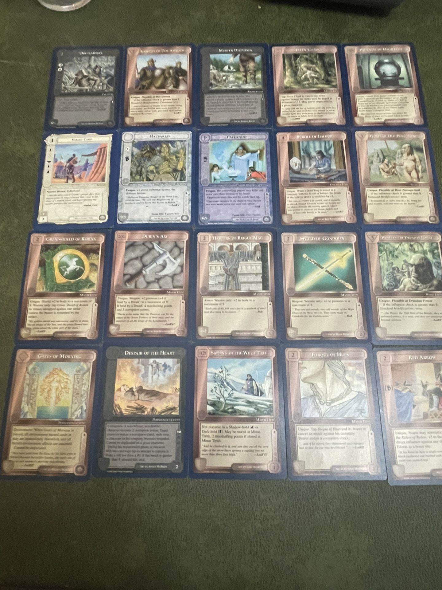 Lot of 20 LOTR Middle Earth CCG Blue Border Cards #4