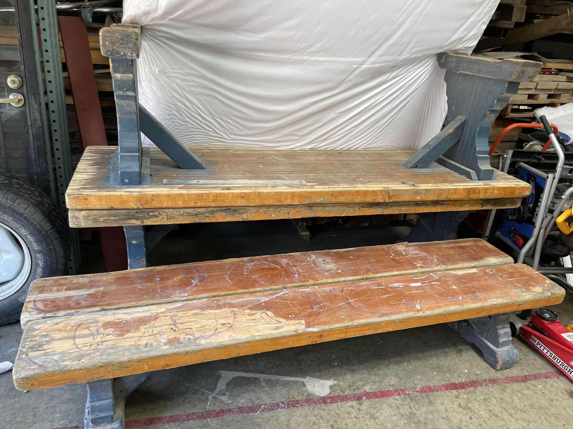 Original Wildcat House Wooden Tables And Benches!