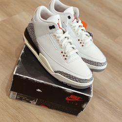 100% AUTHENTIC DS NIKE JORDAN 3 WHITE CEMENT REIMAGINED