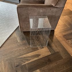 Two Kartell Clear Side Tables