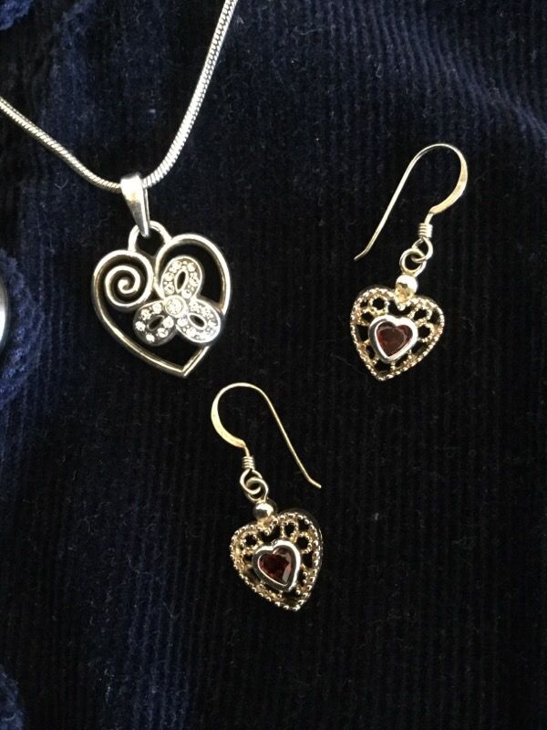 Valentine Harts ππΆ Beautiful Sterling Silver necklace & earrings