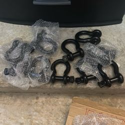 D Ring Shackles 5/8" Shackles (4 Pack) 42,990Lbs Break Strength, Heavy Duty Shackles with 3/4" Screw Pin for Jeep Truck Winch Towing Off Road Accessor