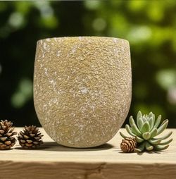 Gold Textured Decorative Vase