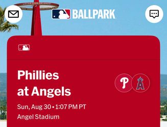 4 Tickets + Preferred Parking - Philadelphia Phillies vs Los Angeles Angels of Anaheim