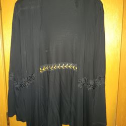 Women's Plus Size 3X,  Cyrus Black Cardigan 
