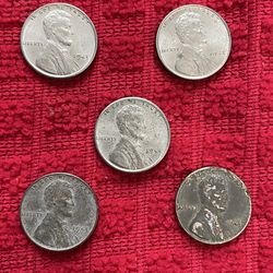 (5) Steel pennies $80.00 CASH, TEXT FOR PRICES.