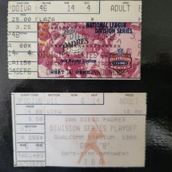 MLB National League Divisional Playoff Games ticket stubs