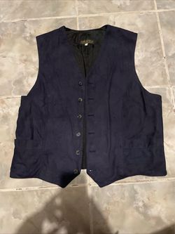 Vintage 80s 90s Scuola Del Cuoio Firenze Leather Men’s Vest SZ L Dressy