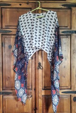 Brand new scarf sleeve top