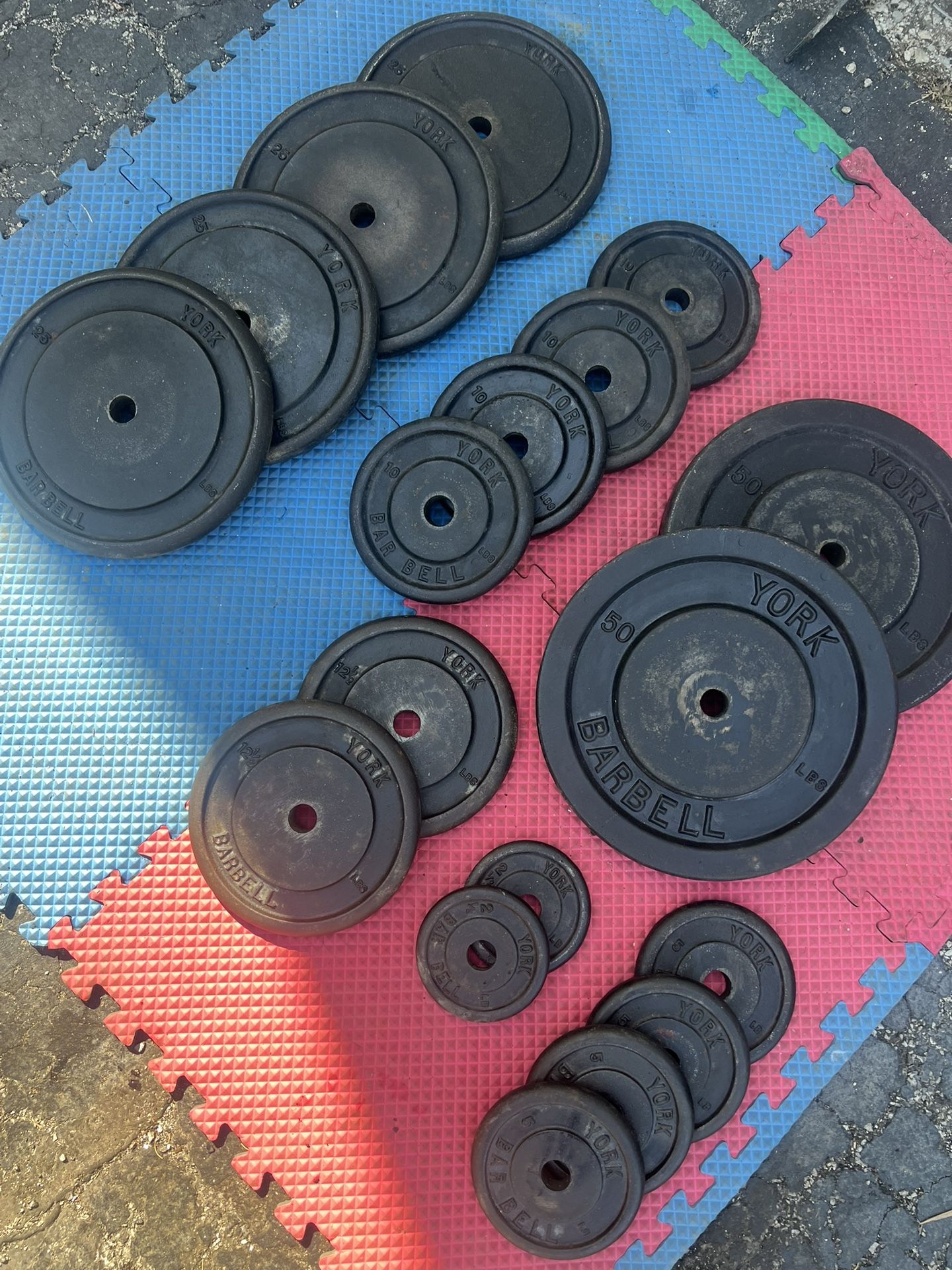 York 1 Inch Standard Weight Set With Weight Tree