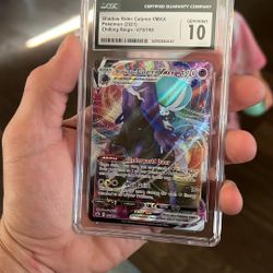 CGC Grade 10 Pristine Shadow Rider Calyrex VMAX 075/198 Chilling Reign Card