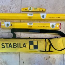 Stabila 300 R Beam Level Set – 48”, 24” & Torpedo – Pro Grade $275
