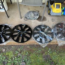 NISSAN 17 Inch Hub Caps Painted Black By Factory