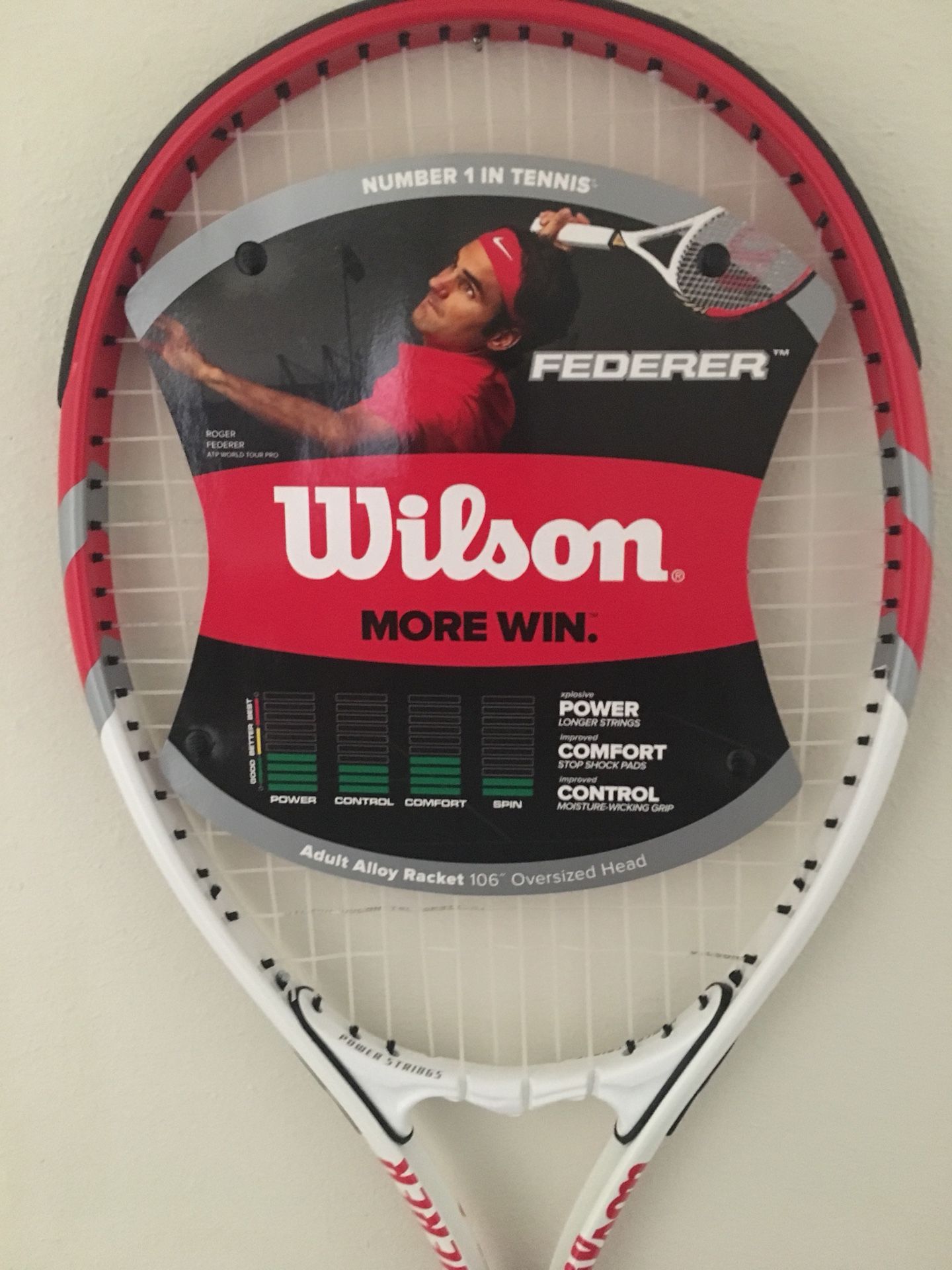 Wilson Roger Federer Adult Alloy Oversized 106” Tennis Racket